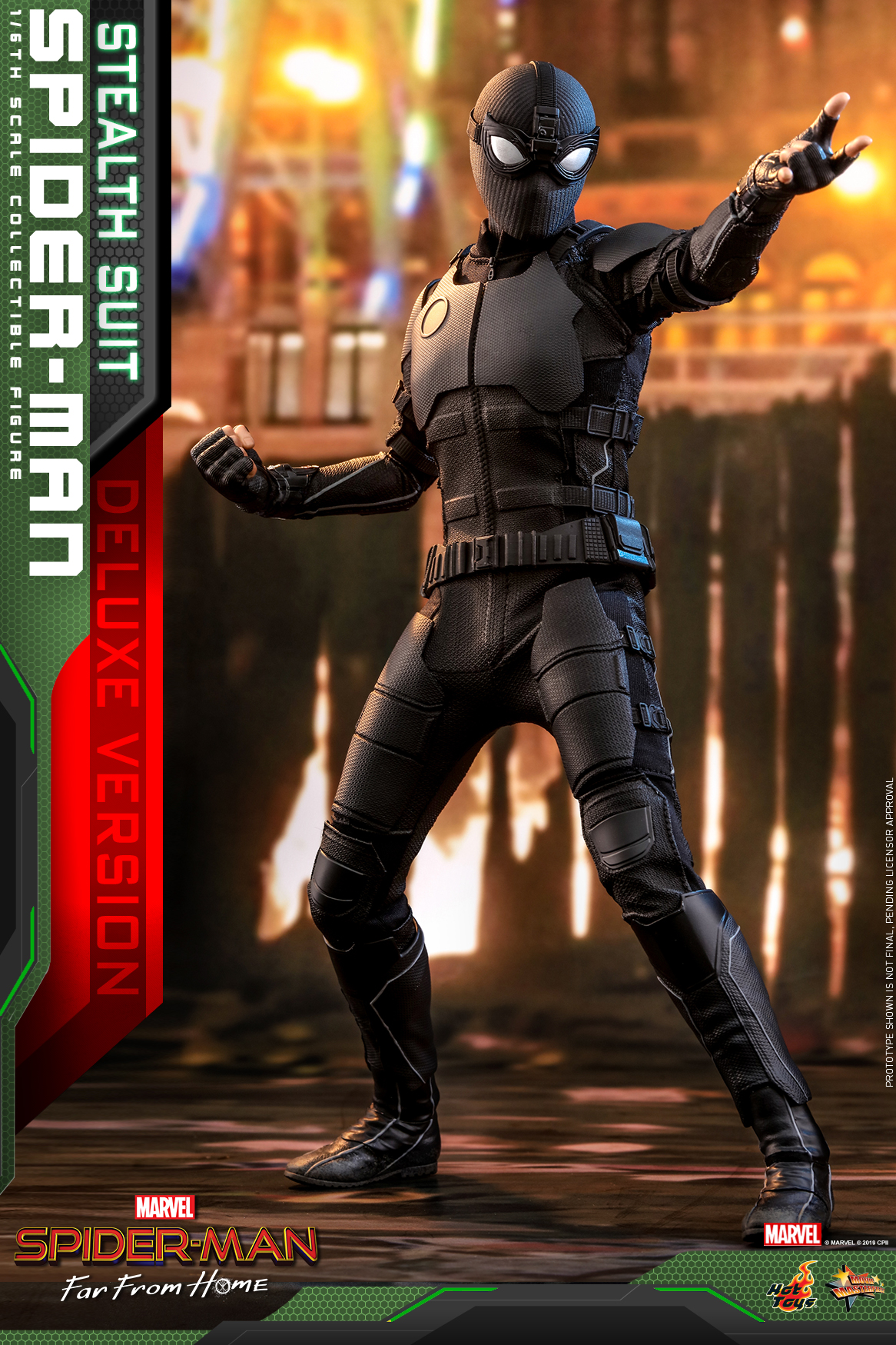 spider-man: far from home - 1/6th scale spider-man (stealth suit