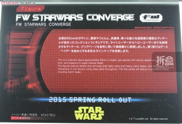 Bandai FW Starwars Converge Part 1-5