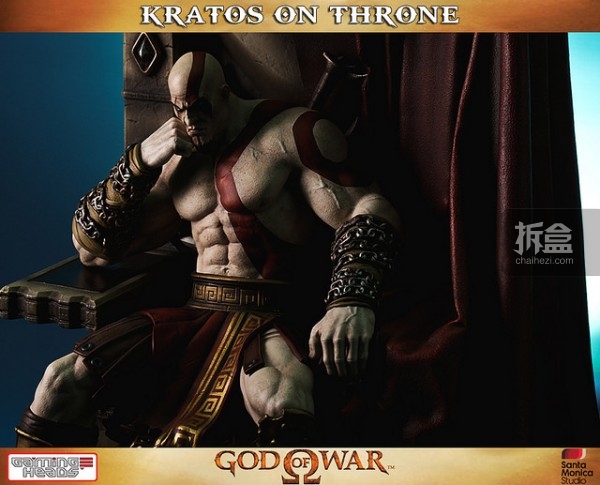 gamingheads-Kratos on Throne-statue
