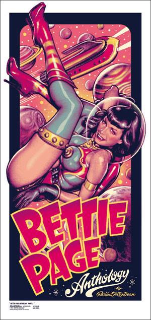 Bettie Page Anthology “Space Page” silk screen print