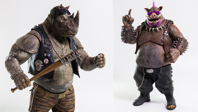 threezero『忍者神龟：破影而出』牛头「ROCKSTEADY」、猪面「BEBOP」更