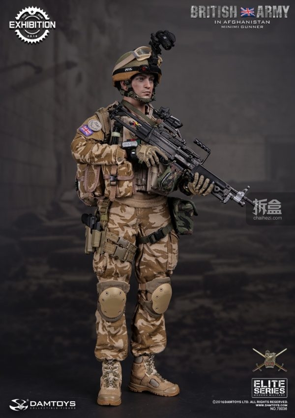 Damtoys 2016会场限定品 精英系列 - 英国陆军在阿富汗 MINIMI 机枪手，售价1080元