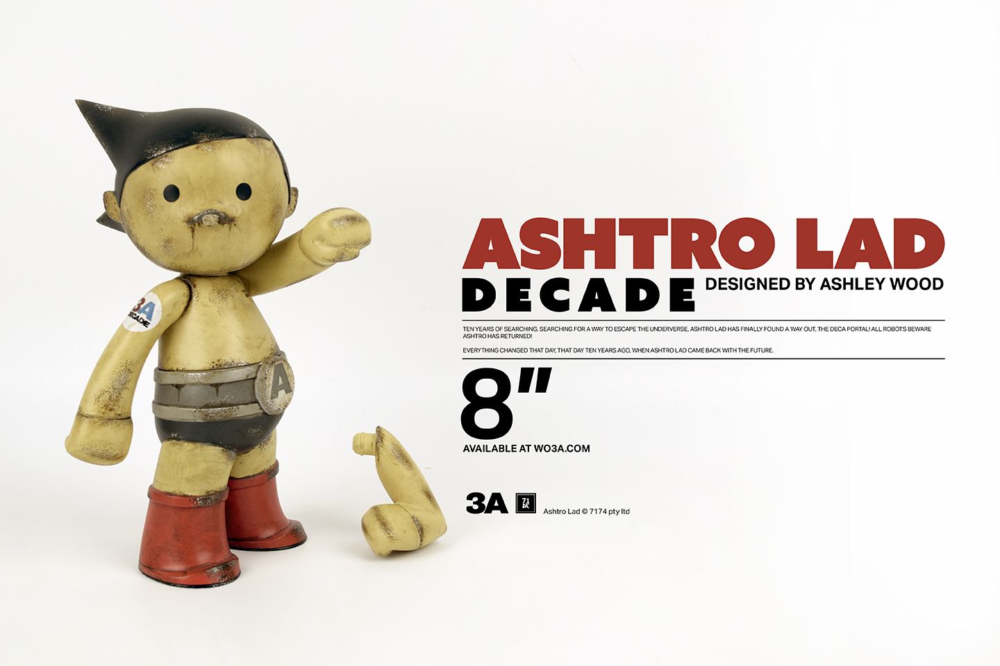 3A TOYS 8寸ASHTRO LAD DECADE 10周年『小A侠』阿童木- 拆盒