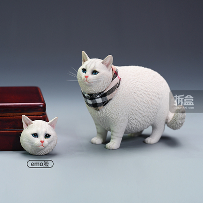 JXK 1/6 换头肥猫模型仿真可爱有趣宠物猫咪动物潮玩摆件- 拆盒