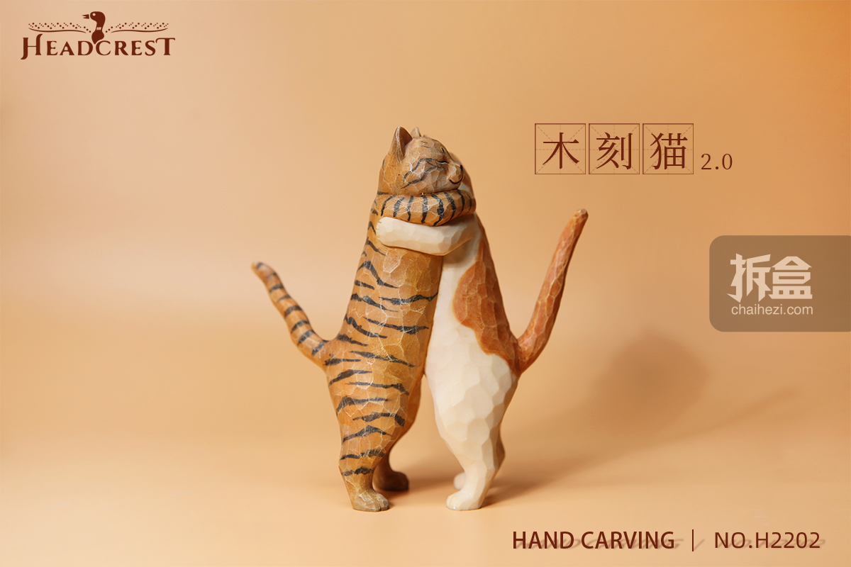 HEADCREST 花房樱木刻猫2.0 树脂模型拥抱可爱治愈摆件潮玩- 拆盒