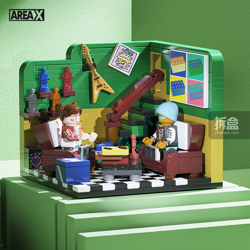 森宝积木AREA-X 灵感盒子潮玩时代城市露营拼装积木- 拆盒