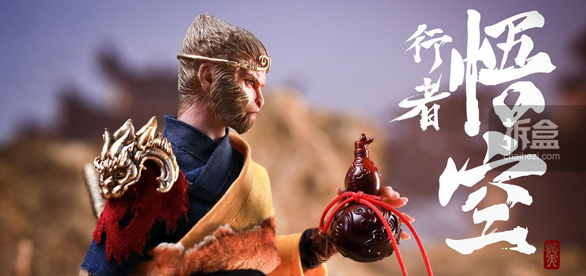 龙天LONGTIAN 古华系列行者悟空孙悟空黑神话悟空1/12 6寸可动人偶- 拆盒