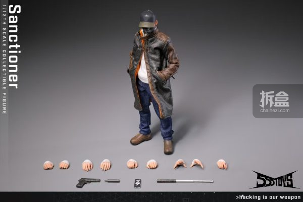 555toys 看门狗艾登皮尔斯1/12可动人偶- 拆盒